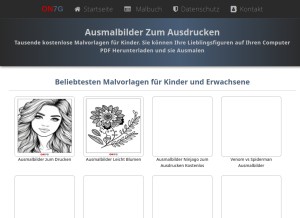 How on7g.de looks like on a tablet such as an iPad.