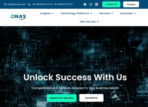 How onasit.com looks like on a tablet such as an iPad.