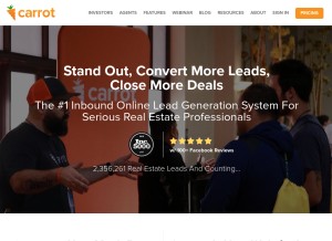 How oncarrot.com looks like on a tablet such as an iPad.