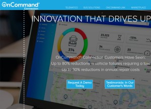 How oncommandconnection.com looks like on a tablet such as an iPad.