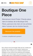 How one-piece-shop.fr looks like on a mobile device such as an iPhone.