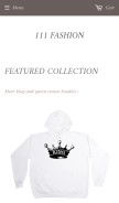 How one11fashion.com looks like on a mobile device such as an iPhone.