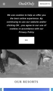 How oneandonlyresorts.com looks like on a mobile device such as an iPhone.