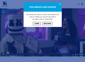 How onebauer.media looks like on a tablet such as an iPad.
