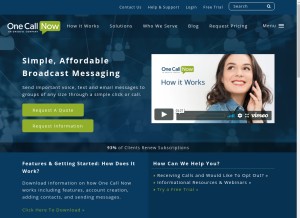 How onecallnow.com looks like on a tablet such as an iPad.