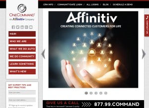How onecommand.com looks like on a tablet such as an iPad.