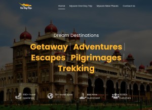 How onedaytrips.in looks like on a tablet such as an iPad.