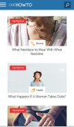 How onehowto.com looks like on a mobile device such as an iPhone.