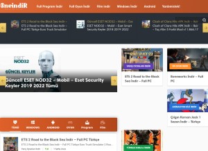 How oneindir.com looks like on a tablet such as an iPad.