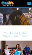 How onelifefitness.com looks like on a mobile device such as an iPhone.