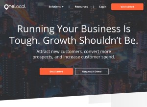 How onelocal.com looks like on a tablet such as an iPad.