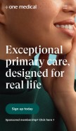 How onemedical.com looks like on a mobile device such as an iPhone.