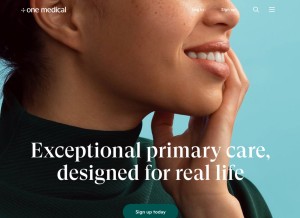 How onemedical.com looks like on a tablet such as an iPad.