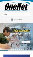 How onenet.net looks like on a mobile device such as an iPhone.