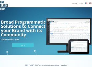 How oneplanetonly.com looks like on a tablet such as an iPad.