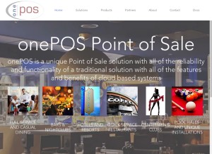 How onepos.com looks like on a tablet such as an iPad.