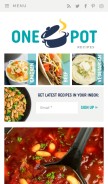 How onepotrecipes.com looks like on a mobile device such as an iPhone.