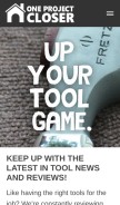 How oneprojectcloser.com looks like on a mobile device such as an iPhone.