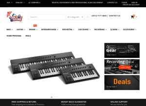 How oneroofstore.com looks like on a tablet such as an iPad.