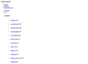How oneshoppingmall.com looks like on a tablet such as an iPad.