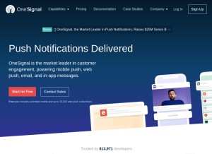 How onesignal.com looks like on a tablet such as an iPad.