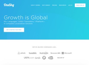 How oneskyapp.com looks like on a tablet such as an iPad.