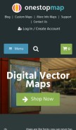 How onestopmap.com looks like on a mobile device such as an iPhone.