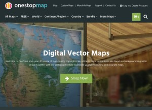 How onestopmap.com looks like on a tablet such as an iPad.
