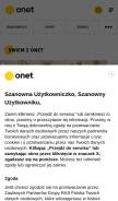 How onet.pl looks like on a mobile device such as an iPhone.