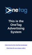 How onetag-sys.com looks like on a mobile device such as an iPhone.