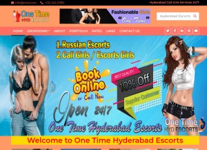 How onetimehyderabadescorts.in looks like on a tablet such as an iPad.