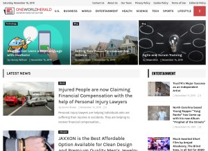 How oneworldherald.com looks like on a tablet such as an iPad.