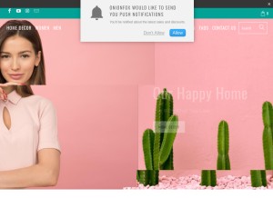 How onionfox.com looks like on a tablet such as an iPad.