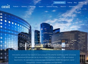 How onit.com looks like on a tablet such as an iPad.