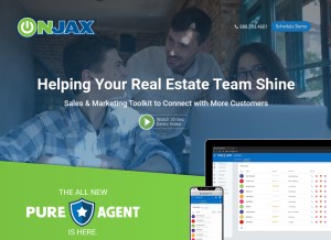 How onjax.com looks like on a tablet such as an iPad.