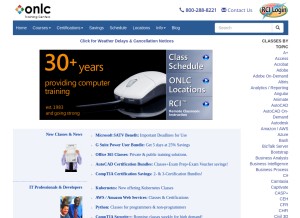 How onlc.com looks like on a tablet such as an iPad.