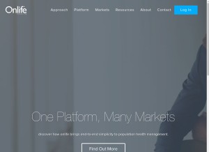 How onlifehealth.com looks like on a tablet such as an iPad.