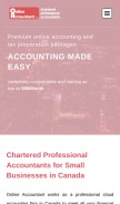 How online-accountant.ca looks like on a mobile device such as an iPhone.