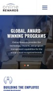 How online-rewards.com looks like on a mobile device such as an iPhone.