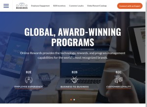 How online-rewards.com looks like on a tablet such as an iPad.