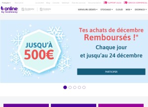 How online.net looks like on a tablet such as an iPad.