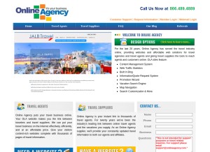 How onlineagency.com looks like on a tablet such as an iPad.