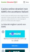 How onlinecasinostranieri.com looks like on a mobile device such as an iPhone.