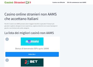 How onlinecasinostranieri.com looks like on a tablet such as an iPad.