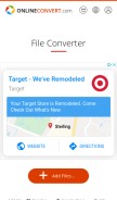 How onlineconvert.com looks like on a mobile device such as an iPhone.