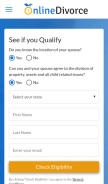 How onlinedivorce.com looks like on a mobile device such as an iPhone.
