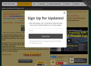 How onlinefioritrainings.com looks like on a tablet such as an iPad.