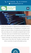 How onlinejobsupport.net looks like on a mobile device such as an iPhone.