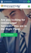 How onlinelegalindia.com looks like on a mobile device such as an iPhone.
