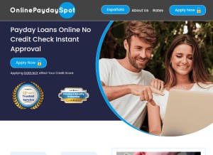 How onlinepaydayspot.com looks like on a tablet such as an iPad.